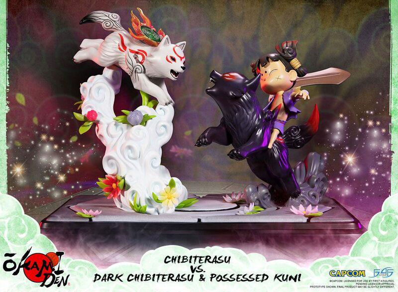 Preview: Chibiterasu vs. Dark Chibiterasu und Possessed Kuni - Okamiden - First 4 Figures