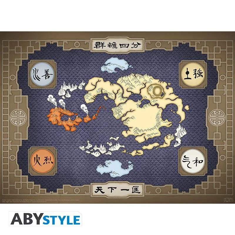 Preview: Appa & Map - Avatar - Poster Set - 52 x 38 cm - AbyStyle