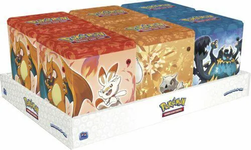 Preview: Pokemon TCG - Wolwerock (Kampf) , Glurak (Feuer) oder Schlingking (Unlicht) - Stapelbare Tin-Box Herbst 2022 (Sammelkartenspiel, deutsch)
