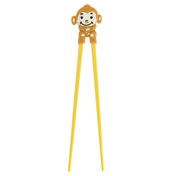 Chopsticks / Essstäbchen mit Kawaii Helfer - Affe Braun