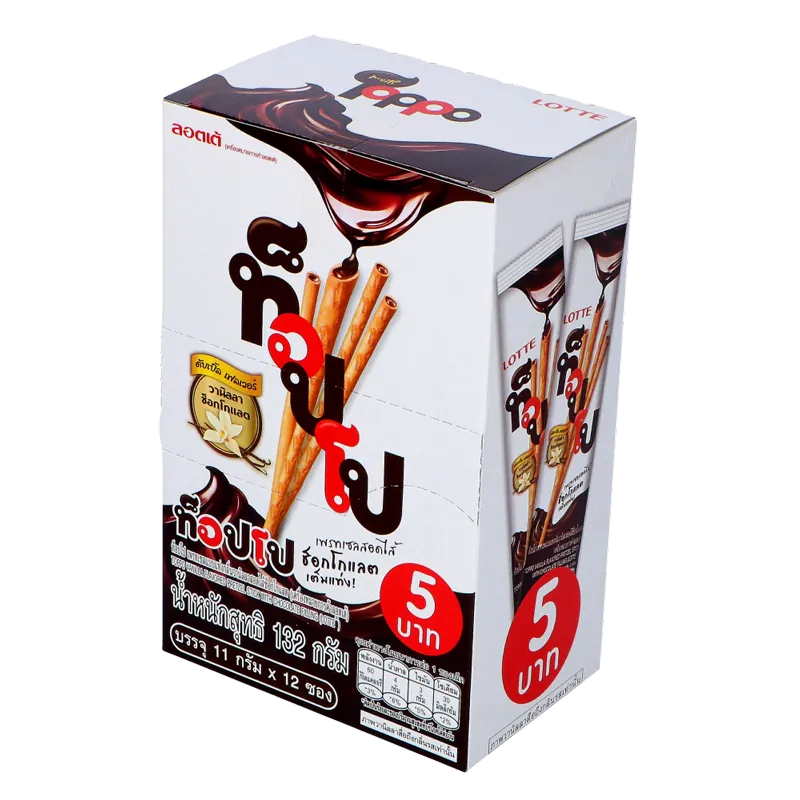 TOPPO - Schokofüllung - BIG Box mit 12 Single Packs - von LOTTE