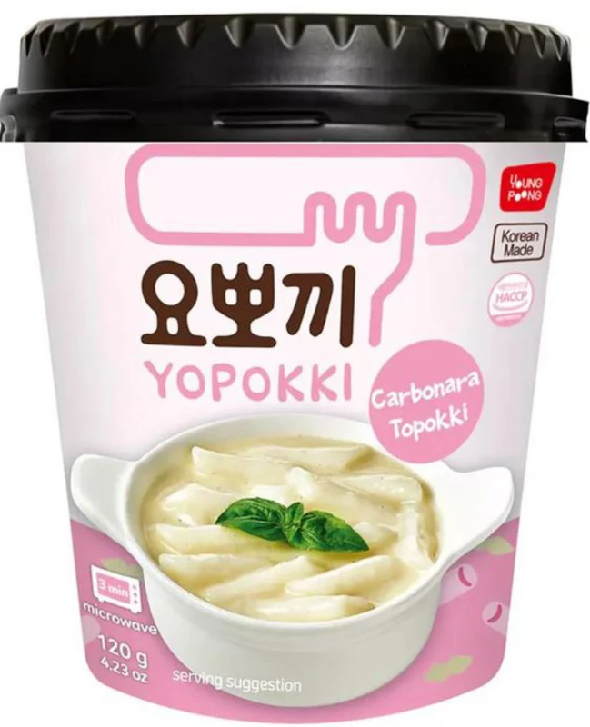 Koreanische Topokki Carbonara-Teriyaki Cup von Yopokki