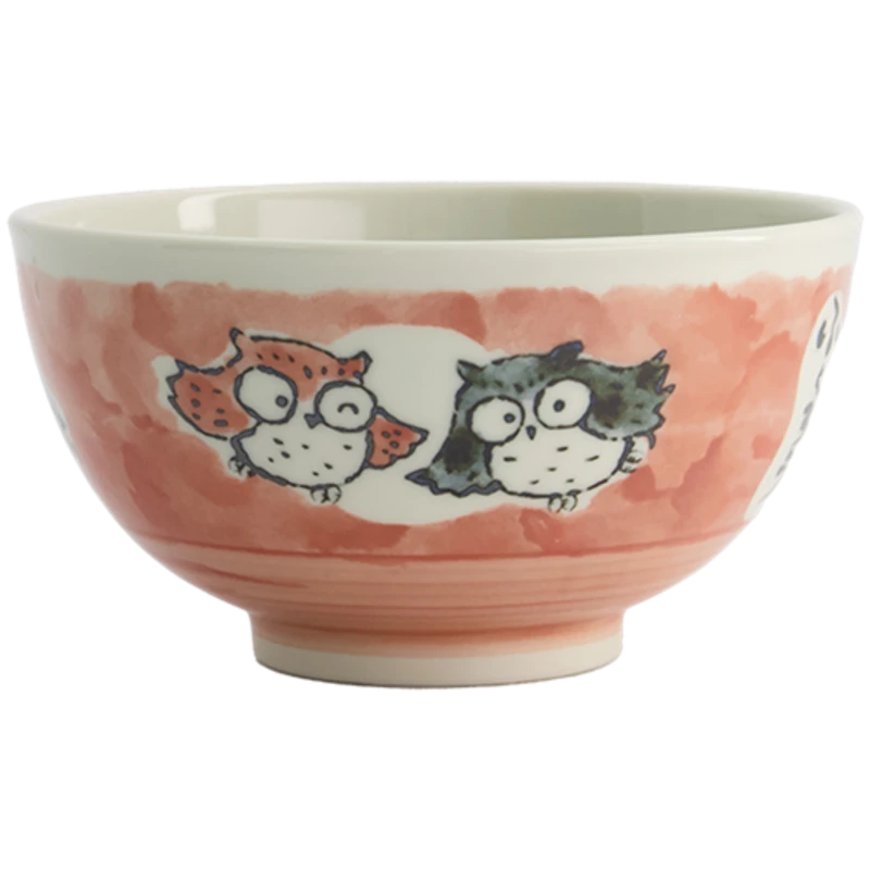 Kawaii Bowl / Schale für Reis - Eule Pink von TOKYO Design Studio (600ml)