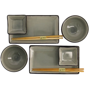 Geschenke Set Schalen "Glasiges Grau" (8-teilig) von TOKYO Design Studio