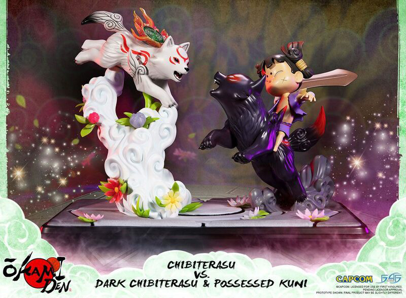 Chibiterasu vs. Dark Chibiterasu und Possessed Kuni - Okamiden - First 4 Figures