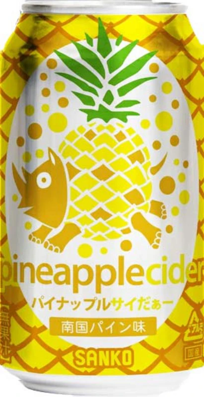 Japanischer Painappuru-Ananas Soda Drink von Sanko [EINWEG]