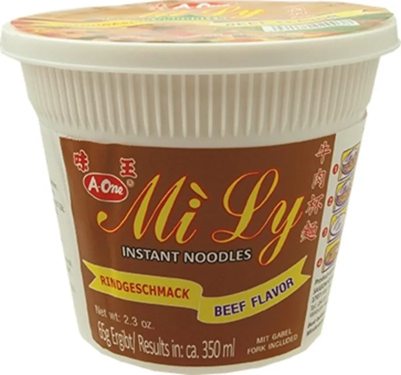 Cup-Nudeln - Mi Ly Nudeln mit Rindgeschmack von A-One