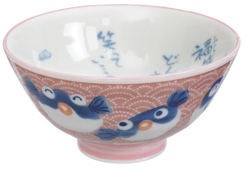 Kawaii Bowl - Fisch - Pink von Tokyo Design Studio (300ml)