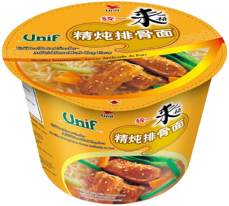 Cup-Nudeln mit geschmorten Schweinefleischgeschmack - Big Bowl von Unif