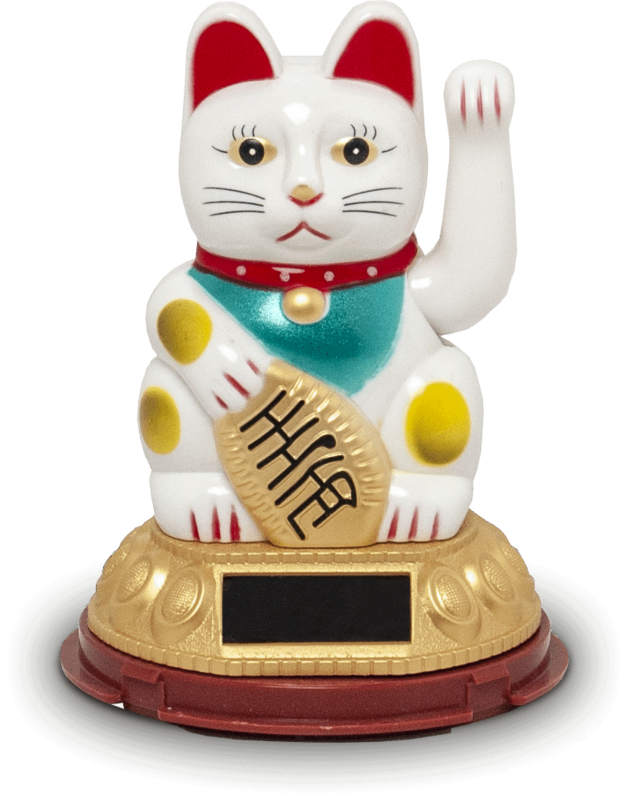  Solar Glückskatze - Maneki Neko Winkekatze