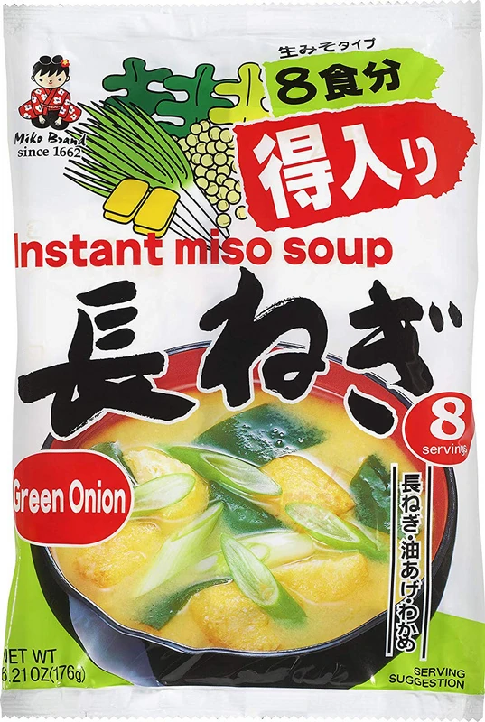 Misosuppe mit Lauchzwiebel - Original Instant Suppe aus Japan von Miyasaka [8 Portionen]