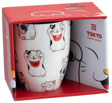 Kawaii Tasse - Japanische Winkekatze - Weiße Version von Tokyo Design Studio