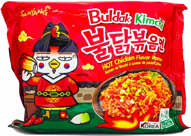 Instant-Nudeln - Buldak Kimchi - Hot Chicken Ramen (gebraten) von SamYang
