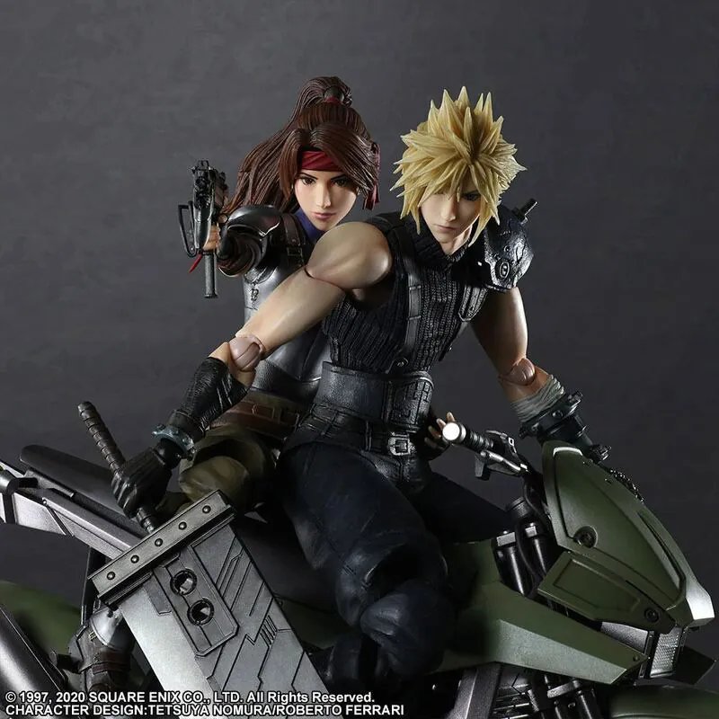 Cloud, Jessie & Bike - Final Fantasy VII Remake Play Arts Kai - Square Enix