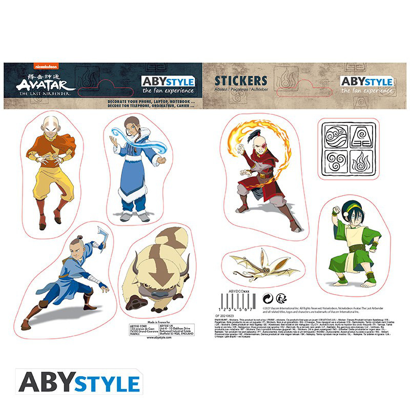 Avatar Sticker - 16 x 11 cm/ 2 Blätter - "Gruppe" - AbyStyle