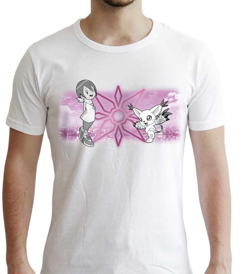 Digimon T-Shirt - Hikari und Gatomon - Größe XL