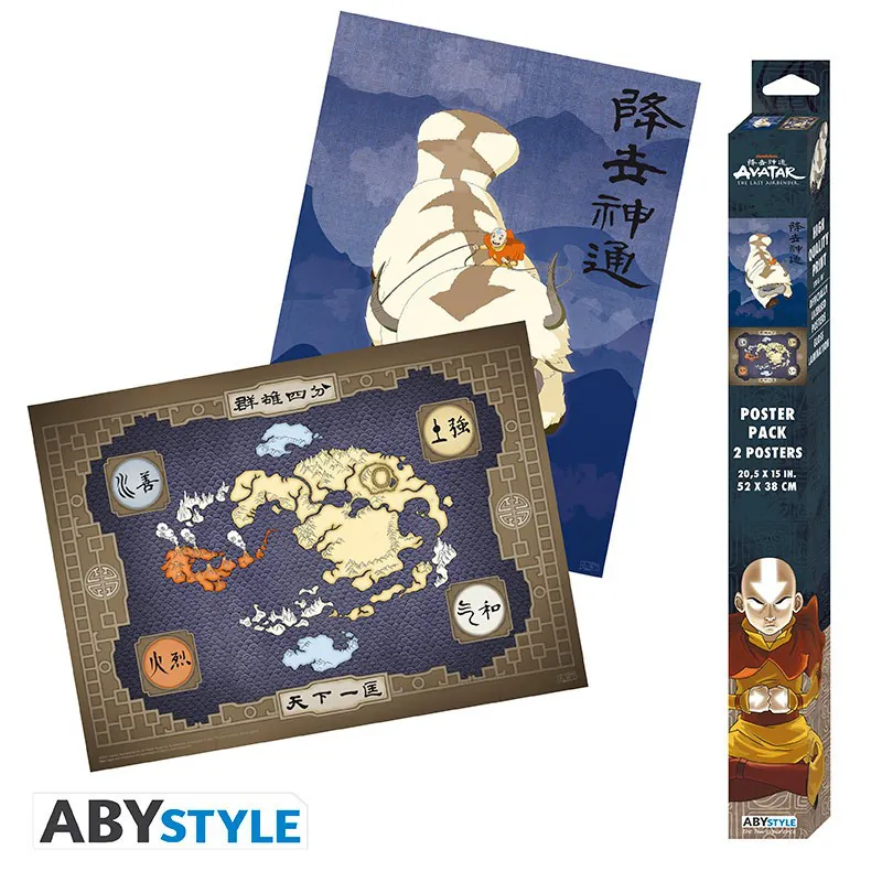 Appa & Map - Avatar - Poster Set - 52 x 38 cm - AbyStyle