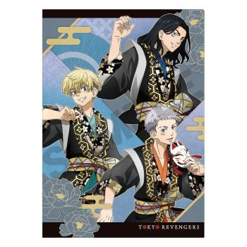 Keisuke Baji, Chifuyu Matsuno & Takashi Mitsuya - Tokyo Revengers (Festival Blue Version) - Clear File / Aktenhülle A4 - Crux