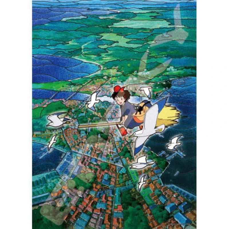 Kikis kleiner Lieferservice - Puzzle - Stained Glass - Koriko City's Sky (500 Teile) - Ensky