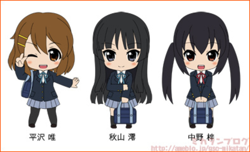 K-ON! - Nakano Azusa - Akiyama Mio - Hirasawa Yui - Nendoroid Petit K-ON! Set TBSishop & Lawson Exclusive Ver.