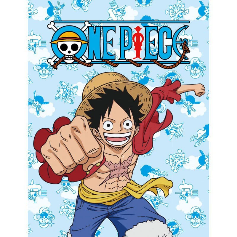 One Piece Fleecedecke - Ruffy - 100 x 150 cm - Halantex