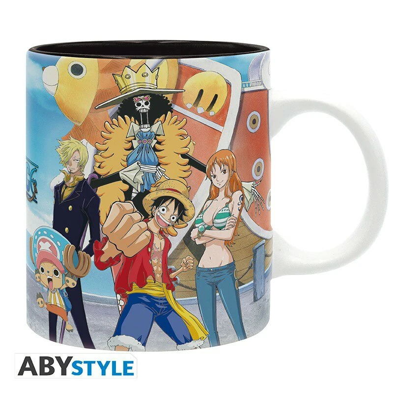 "Ruffy" - Geschenk-Set - One Piece - 320 ml Tasse + Acrylaufsteller + Postkarten - AbyStyle