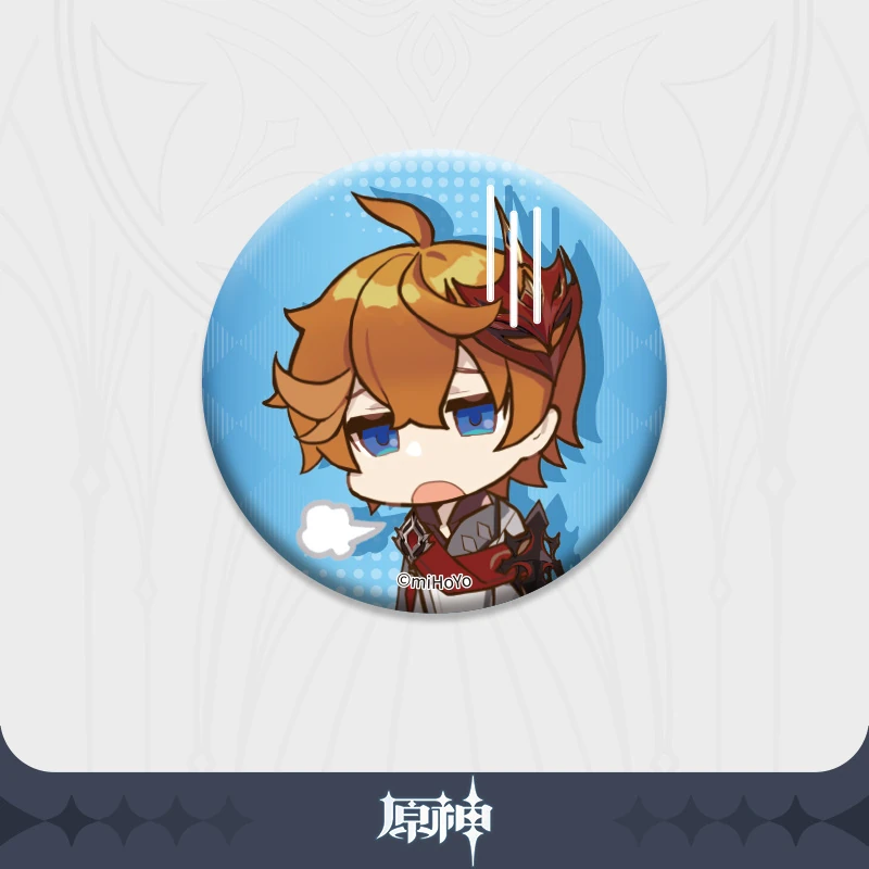 Tartaglia - Genshin Impact - Chibi Stickers Glossy Badge - miHoYo