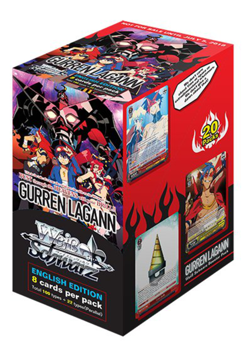 Weiss Schwarz Booster Display - Tengen Toppa Gurren Lagann (enthält 20 Booster mit je 8 Karten) (englische Version)