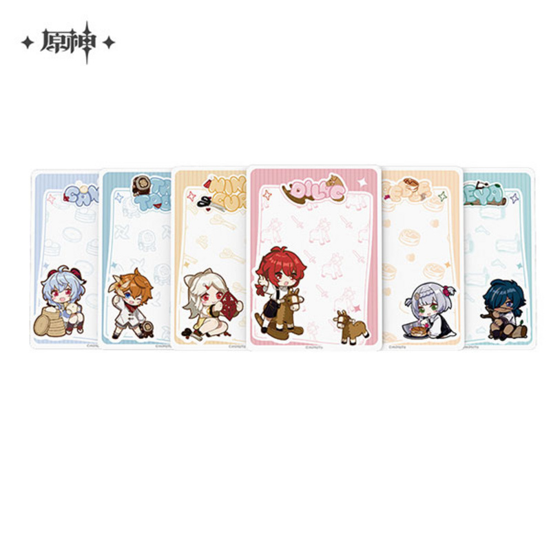 Notizpapier 6 Motive Set - Genshin Impact - miHoYo