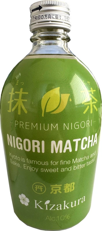 Japanischer Sake aus Kyoto - mit Matcha Geschmack(trüb, ungefiltert) [EINWEG]