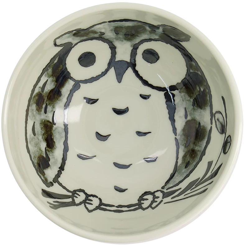 Kawaii Bowl - Eulen - Blau von Tokyo Design Studio (600ml)