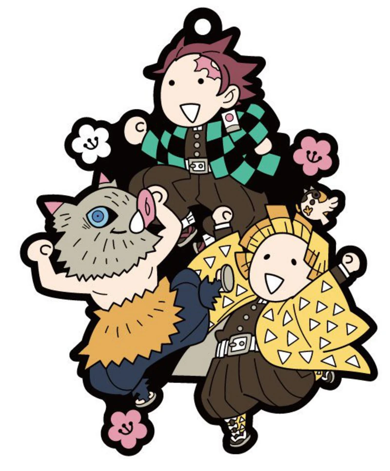 Komplett Set - Kimetsu no Yaiba (Demon Slayer) - Buddy Collection Gummi-Anhänger (6)