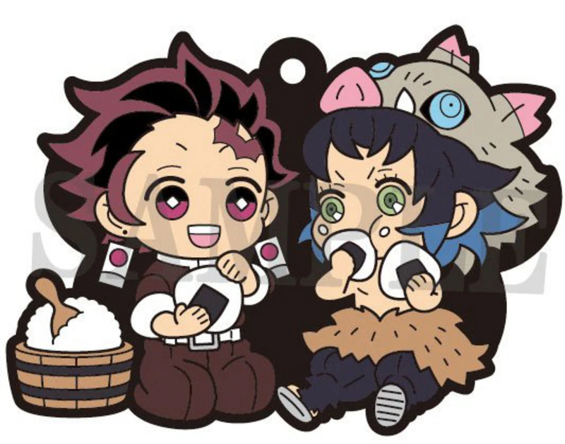 Komplett Set - Kimetsu no Yaiba (Demon Slayer) - Buddy Collection Vol. 3 - Gummi-Anhänger (6)