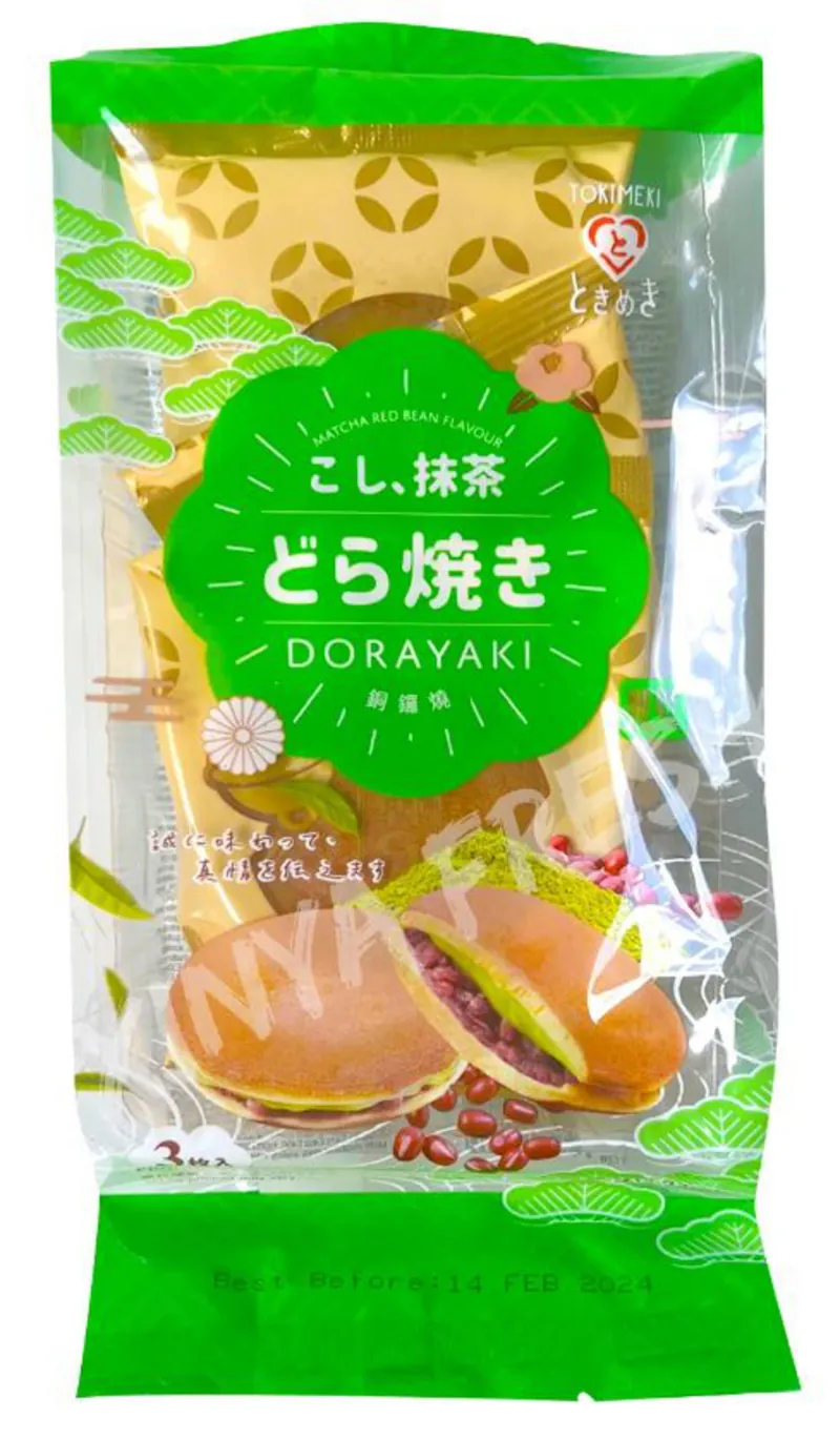 Japanische Dorayaki mit Matcha und Rote Bohne von Tokimeki [3 Portionen]