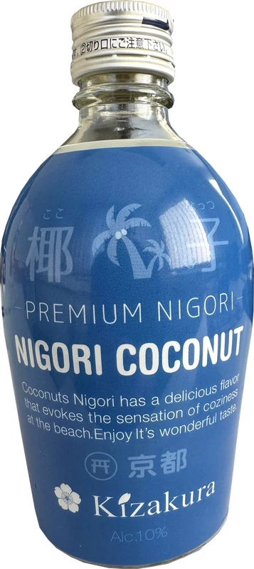 Japanischer Sake aus Kyoto - mit Kokosgeschmack (trüb, ungefiltert) [EINWEG]