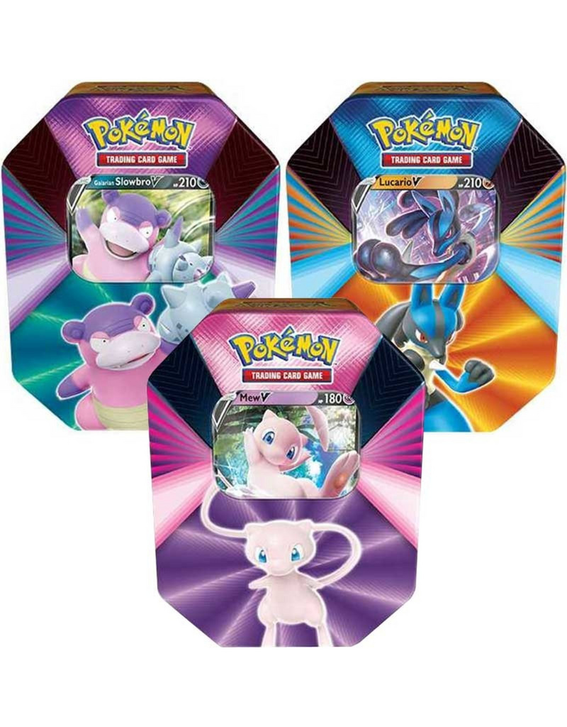 Pokemon TCG - Schwert und Schild Tin Box - Lucario-V/ Galarian Slowbrow/ Mew (englisch)