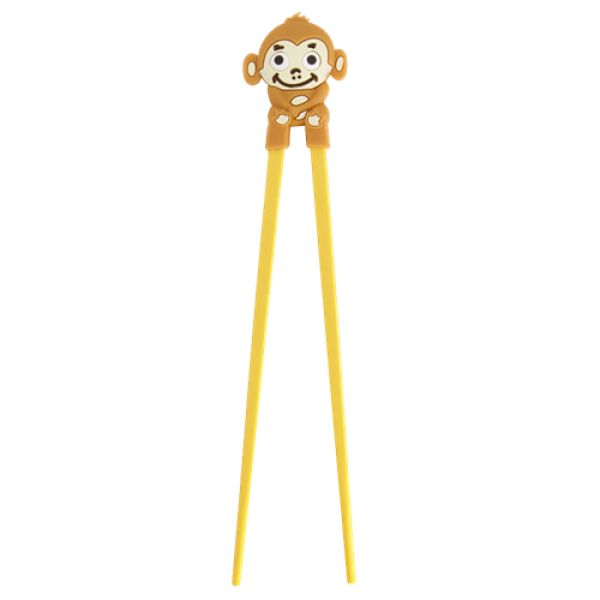 Chopsticks / Essstäbchen mit Kawaii Helfer - Affe Braun
