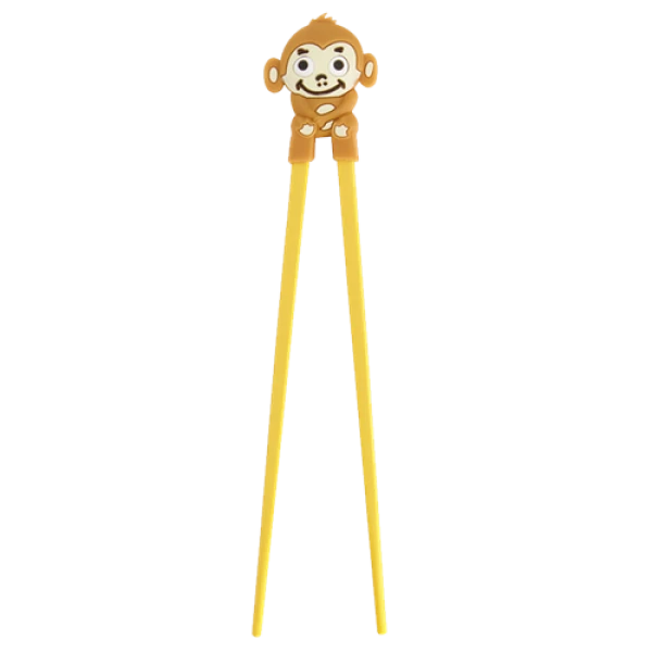 Chopsticks / Essstäbchen mit Kawaii Helfer - Affe Braun