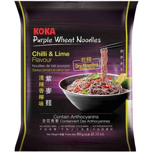 Lila Weizen Nudeln mit Chili Lime [Zitrone] von KOKA