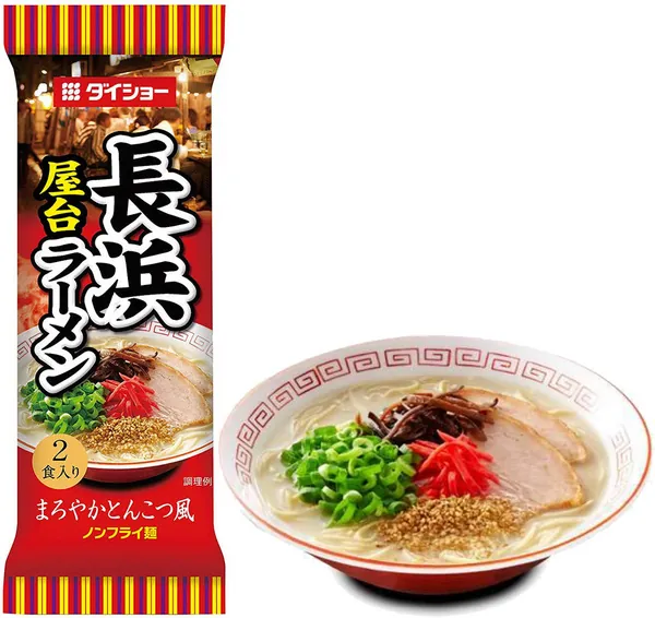 Original Ramen - Nagahama Yatai Mild Tonkotsu Ramen mit Schweinefleisch-Geschmack von Daisho Original Ramen - Nagahama Yatai Mild Tonkotsu Ramen mit Schweinefleisch-Geschmack von Daisho