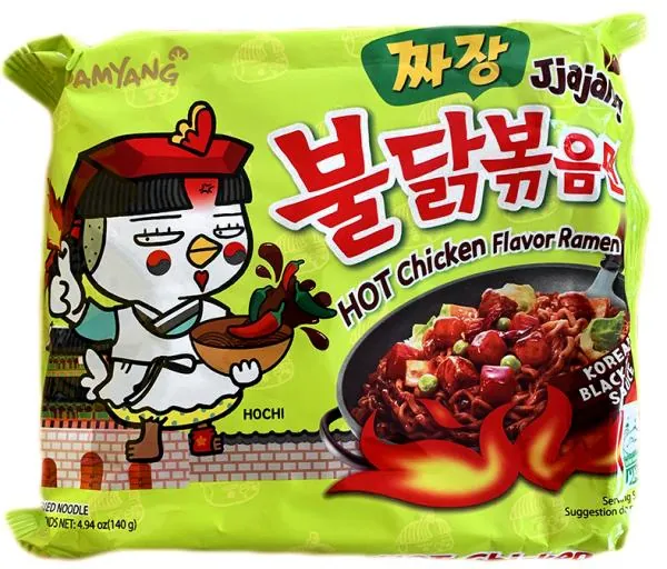 Instant-Nudeln - Jjajang - Hot Chicken Ramen (gebraten) von SamYang Instant-Nudeln - Jjajang - Hot Chicken Ramen (gebraten) von SamYang