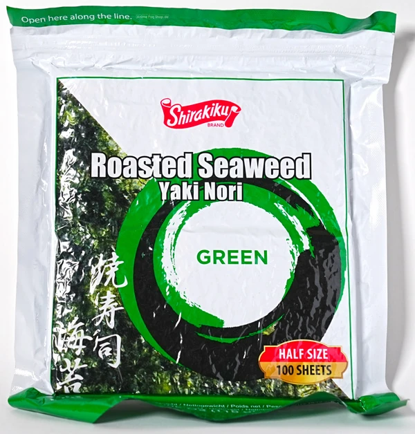Geröstete Noriblätter - 100 Stück - Yaki Nori Green von Shirakiku