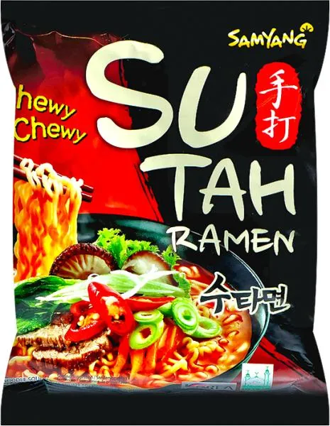 Instant-Nudeln - Su Tah Ramen (scharfe Rinderbrühe) von SamYang Instant-Nudeln - Su Tah Ramen (scharfe Rinderbrühe) von SamYang