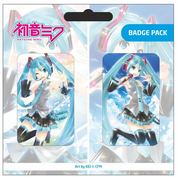 Hatsune Miku Ansteck-Buttons Doppelpack Set A von Polybag