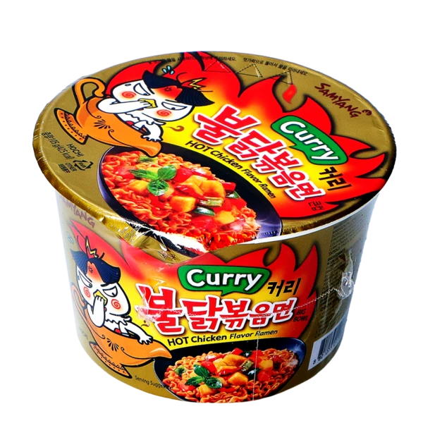 Cup-Nudeln - Hot Chicken Curry Ramen - Big Bowl von SamYang Cup-Nudeln - Hot Chicken Curry Ramen - Big Bowl von SamYang