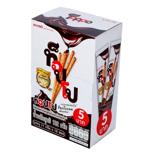 TOPPO - Schokofüllung - BIG Box mit 12 Single Packs - von LOTTE TOPPO - Schokofüllung - BIG Box mit 12 Single Packs - von LOTTE