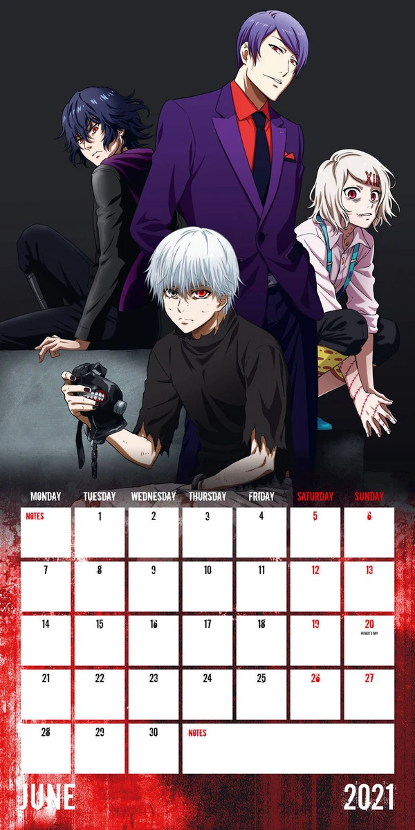Tokyo Ghoul Kalender 2021 - Englische Version