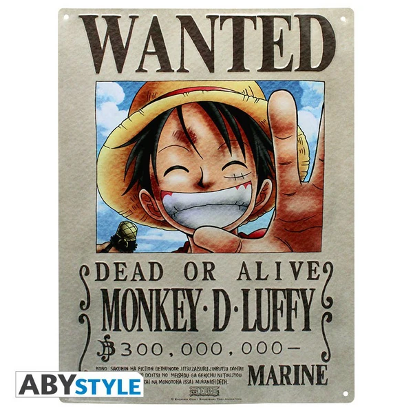 Wanted Luffy - One Piece - Metal Poster - ABYStyle