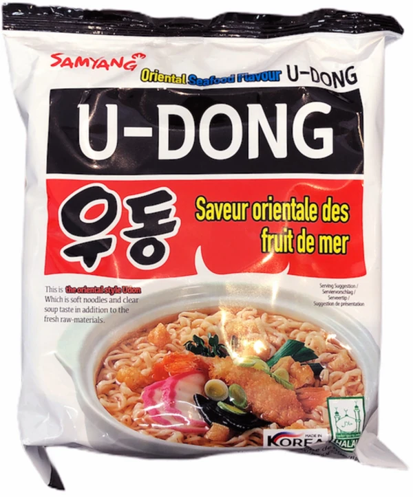 Instant-Nudeln - Oriental Seefood U-Dong (Meeresfrüchte) von SamYang Instant-Nudeln - Oriental Seefood U-Dong (Meeresfrüchte) von SamYang