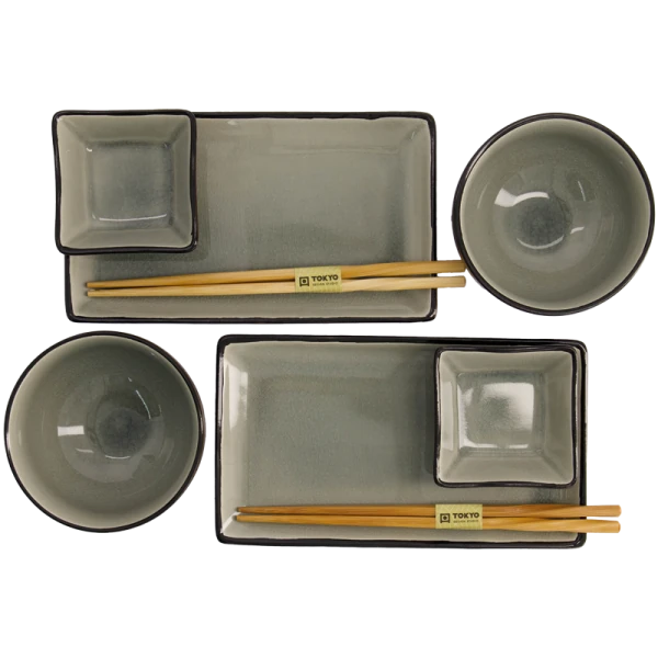 Geschenke Set Schalen "Glasiges Grau" (8-teilig) von TOKYO Design Studio